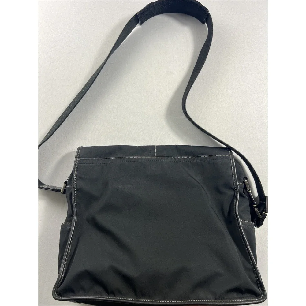 Coach Men's Black Messenger Bag Crossbody Adjustable Strap, Y2K